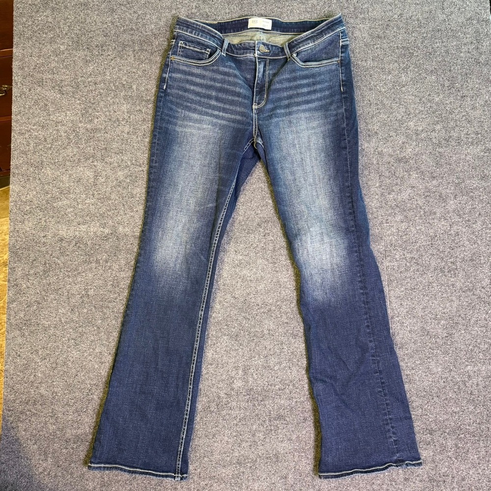 BKE Payton Mid Rise Bootcut Jeans Dark Wash 33x33.5 *34X32* ABK7633L
